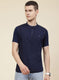 Men NAvy Blue Solid T-Shirt