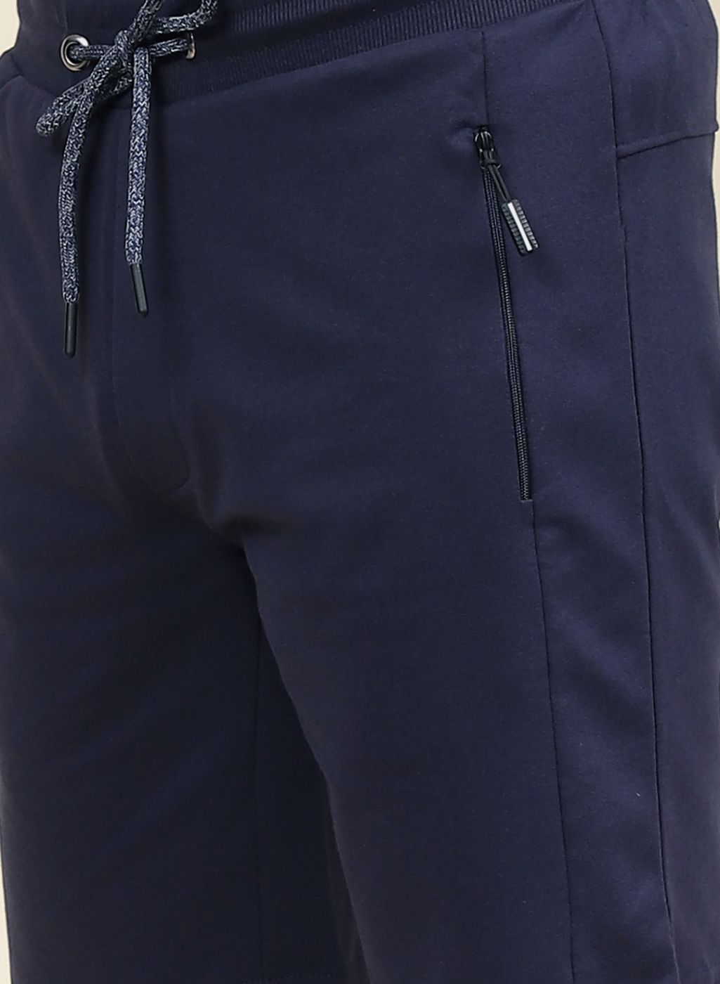 Men NAvy Blue Printed Bermuda