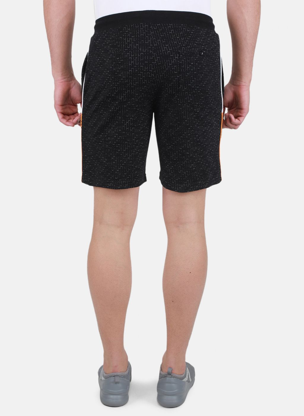 Men Black Printed Bermuda