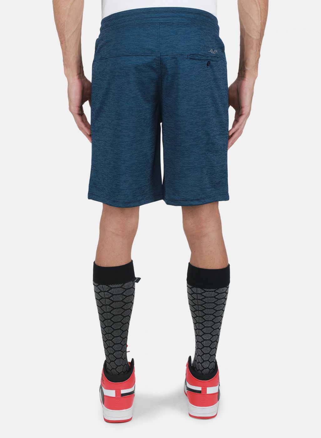 Men NAvy Blue Solid Bermuda