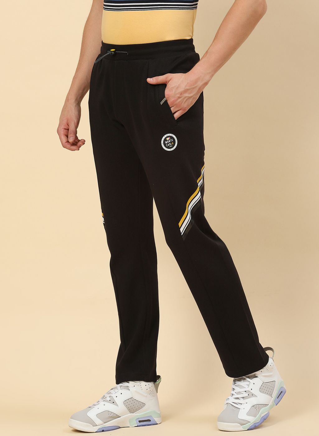 Men Black Regular Fit Lower