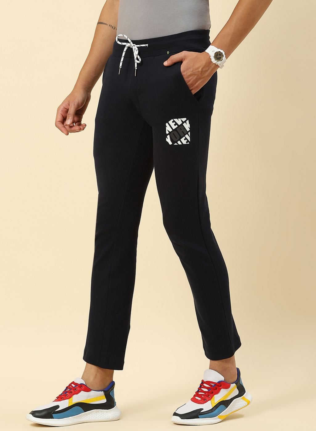 Men NAvy Blue Regular Fit Lower