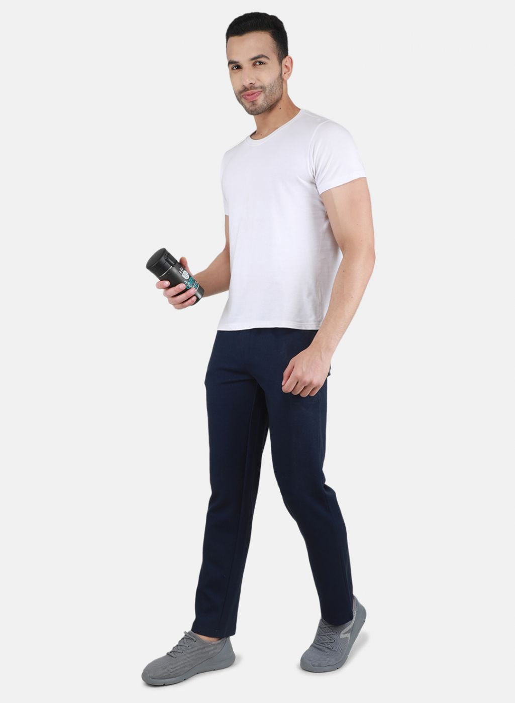 Men NAvy Blue Regular Fit Lower