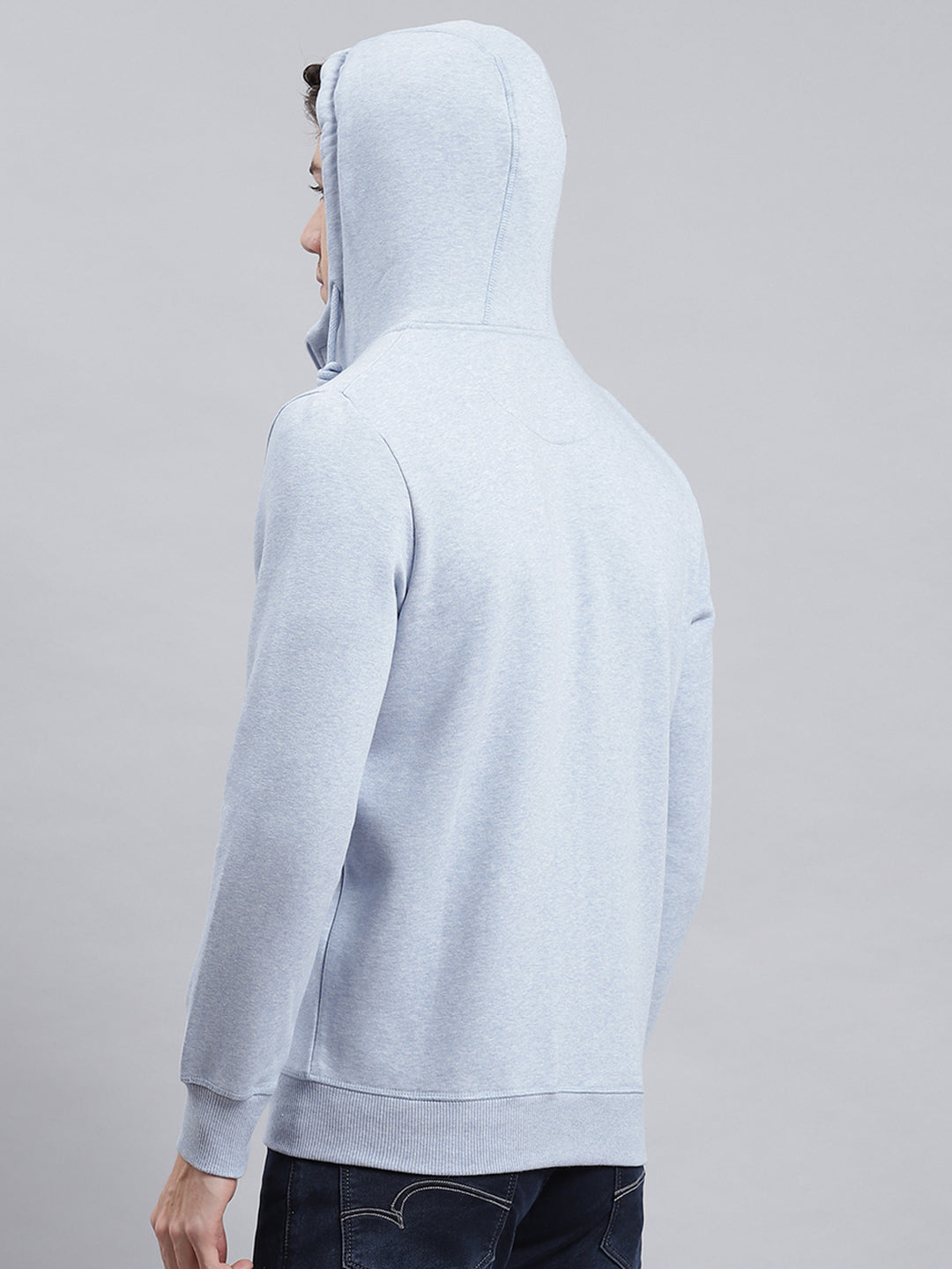 Men Blue Plain Sweatshirt