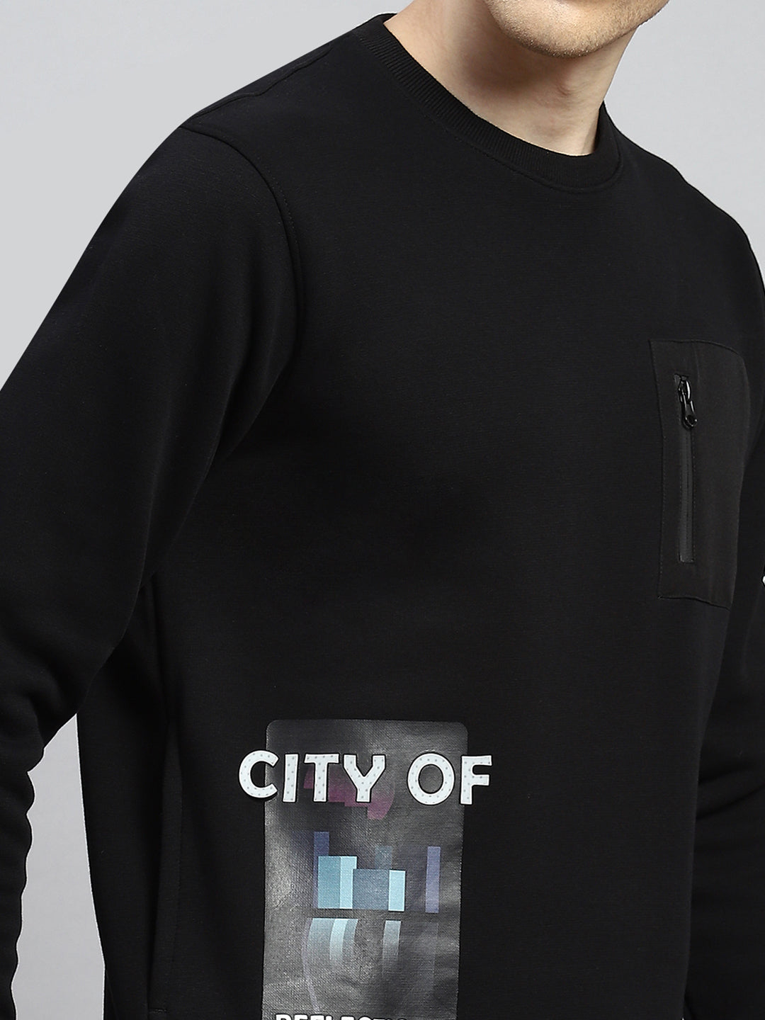 Men Black Printed Sweatshirt