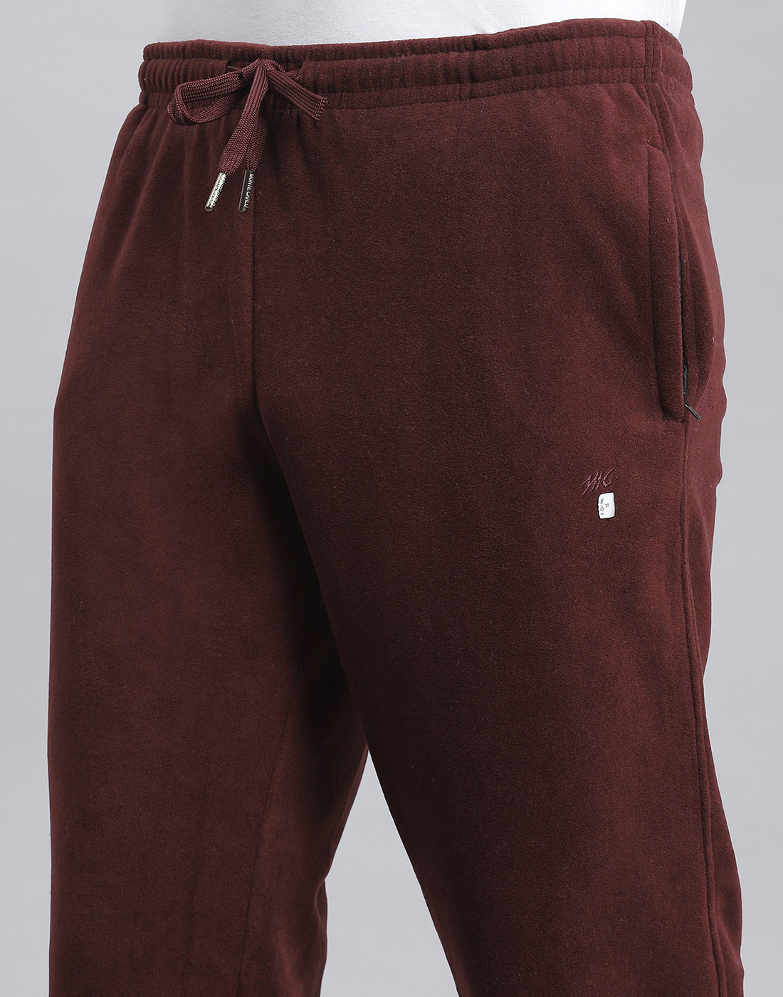 Men Brown Solid Hooded Full Sleeve Tracksuit