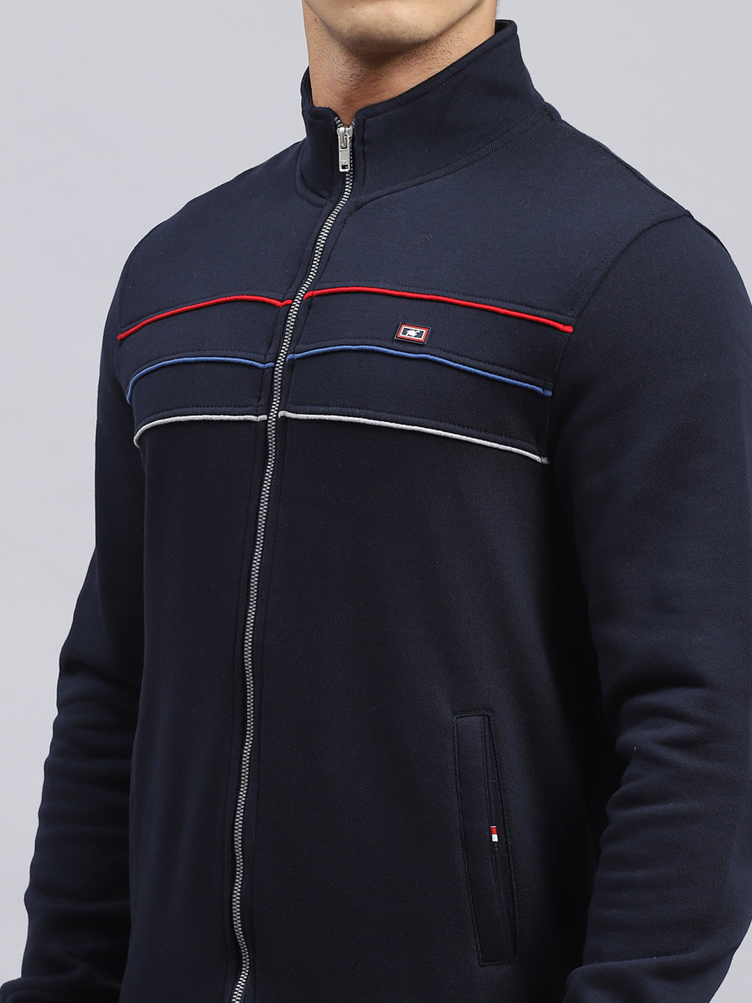 Men Navy Blue Plain Tracksuit