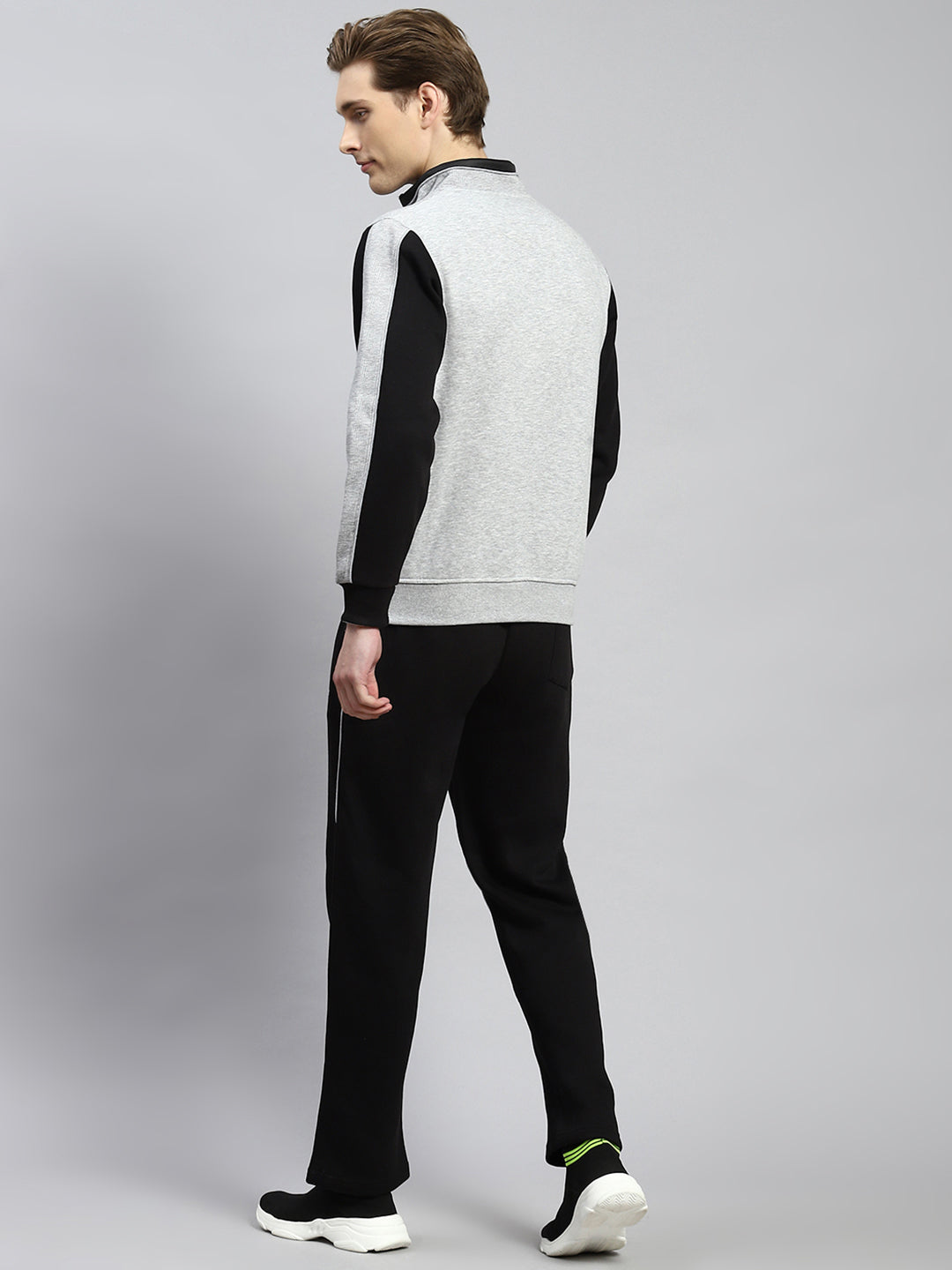 Men Grey Plain Tracksuit