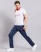 Men Navy Blue Solid Regular Fit Winter Lower