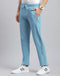 Men Blue Printed Regular Fit Winter Lower