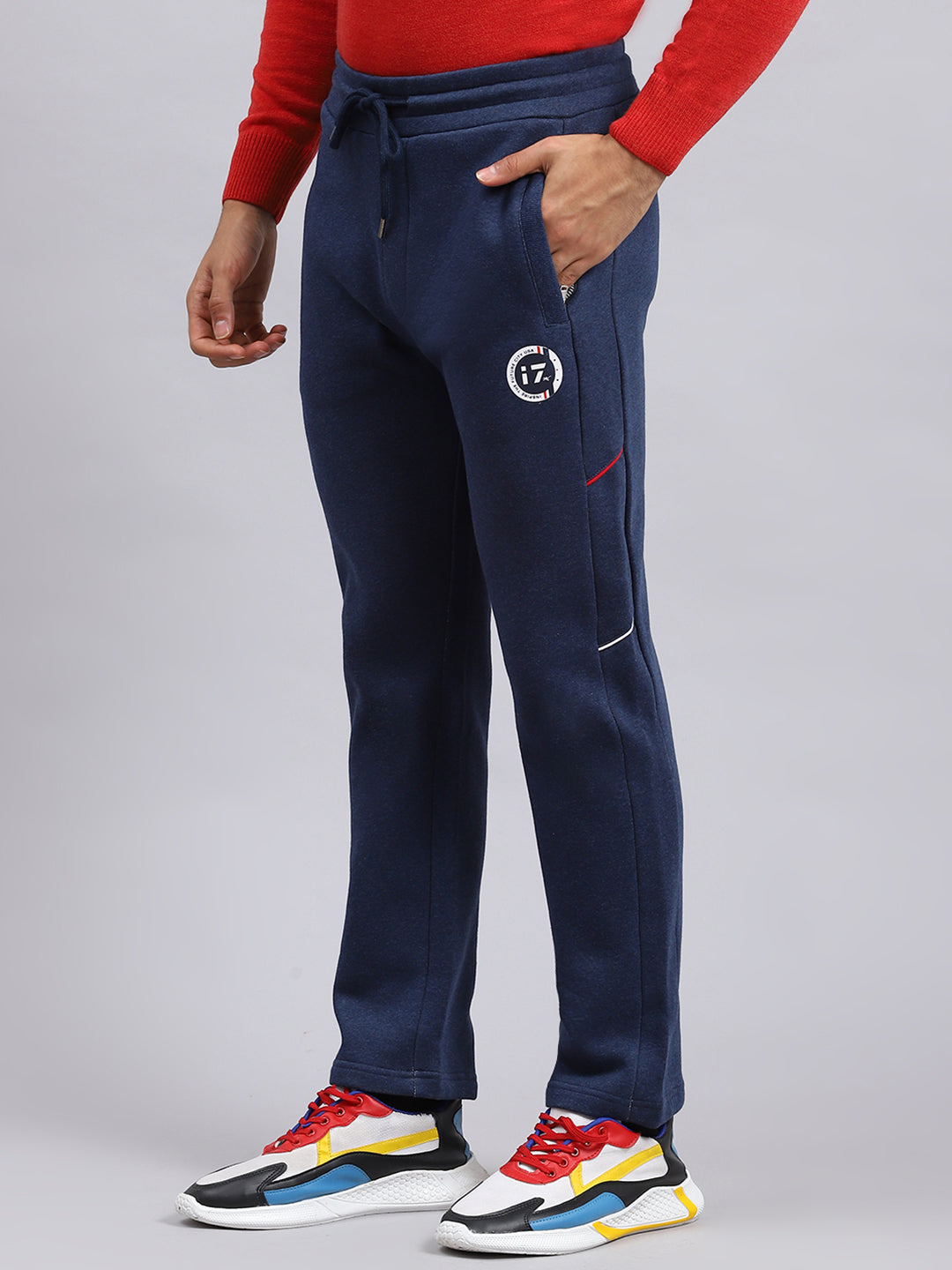 Men Blue Printed Winter Lower