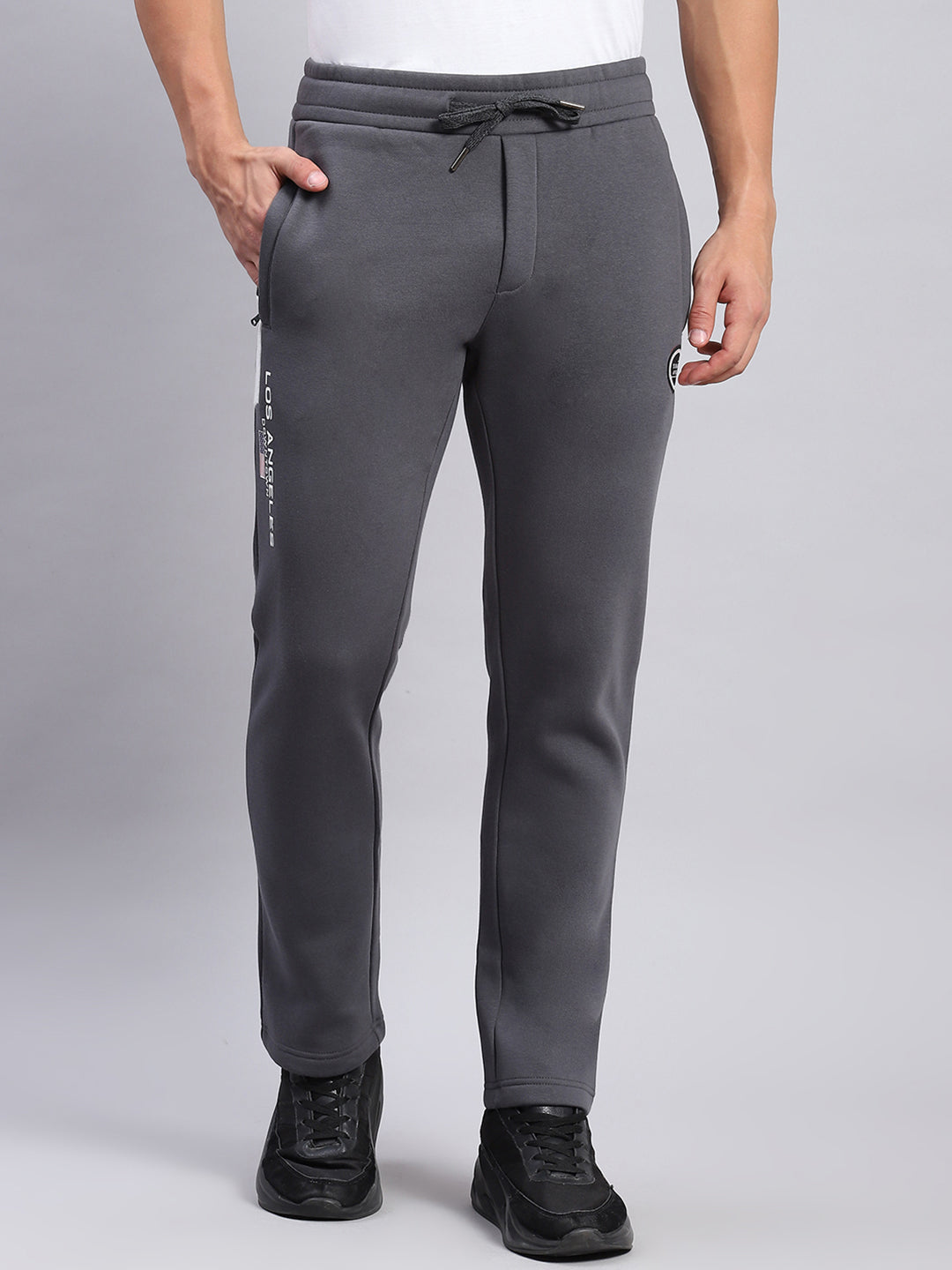 Buy Jockey Navy & Grey Melange Slim Fit Track Pants - Track Pants for Men  1999148 | Myntra