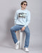 Men Blue Solid Round Neck Full Sleeve Sweatshirt