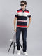 Men Blue Stripe T-Shirt