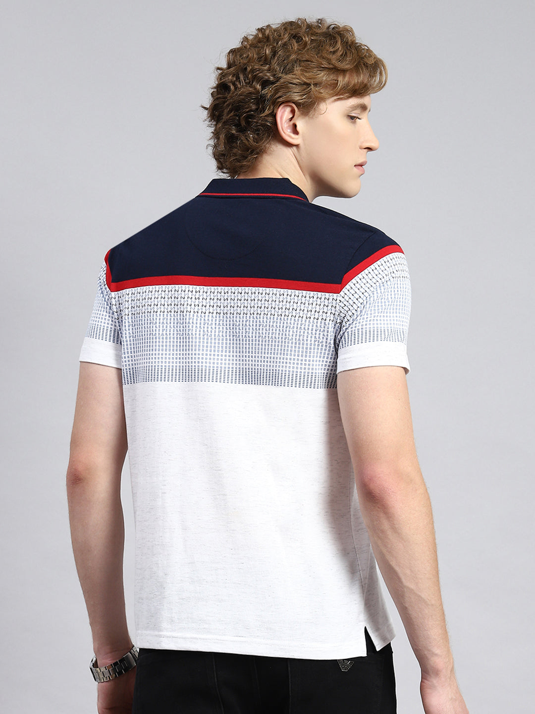 Men Blue Stripe T-Shirt