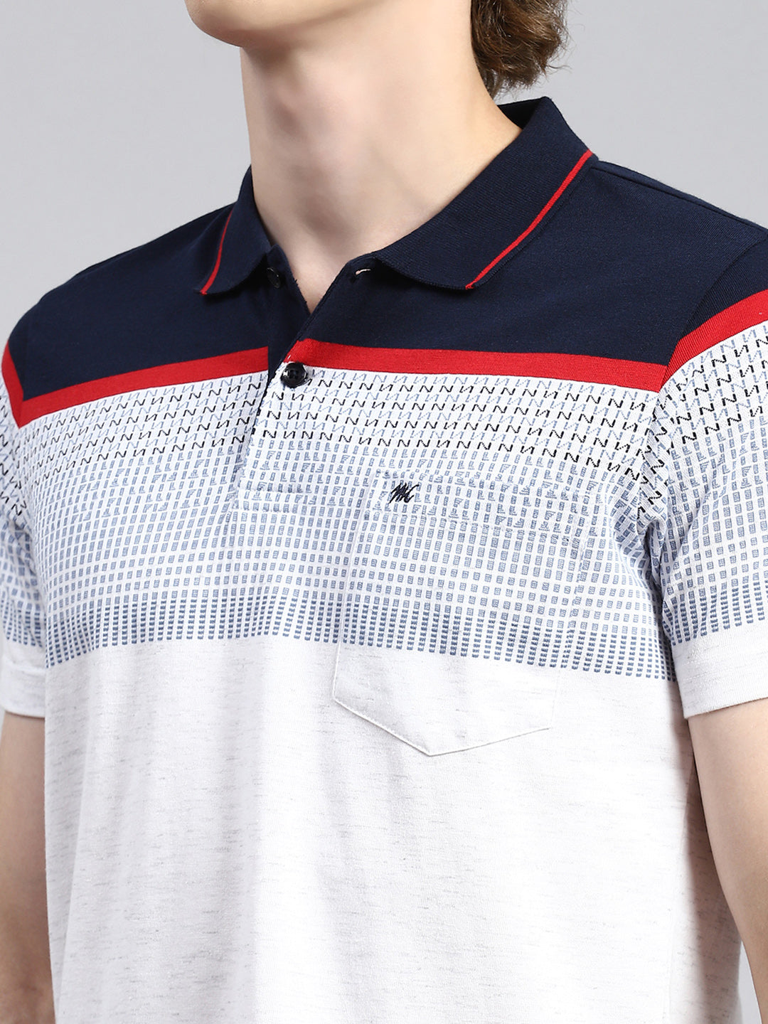 Men Blue Stripe T-Shirt