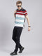 Men Maroon Stripe Collar Half Sleeve T-Shirts