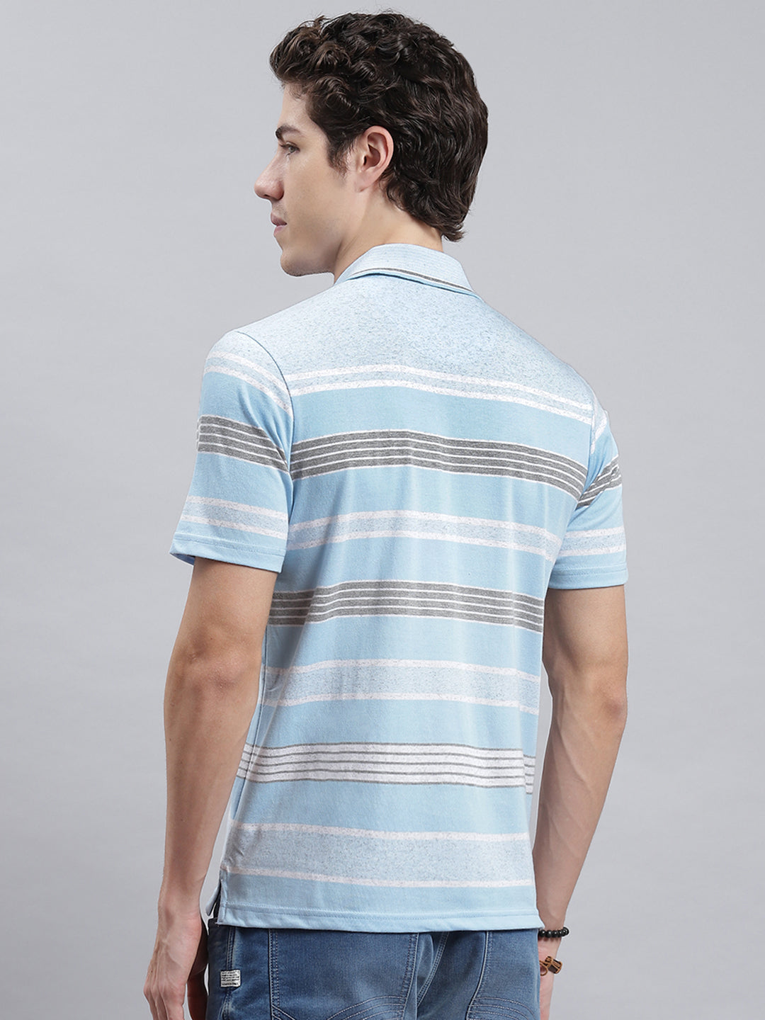 Men Blue Printed T-Shirt