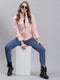 Women Pink Printed Jacket