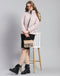 Women Purple Solid Stand Collar Full Sleeve Jacket