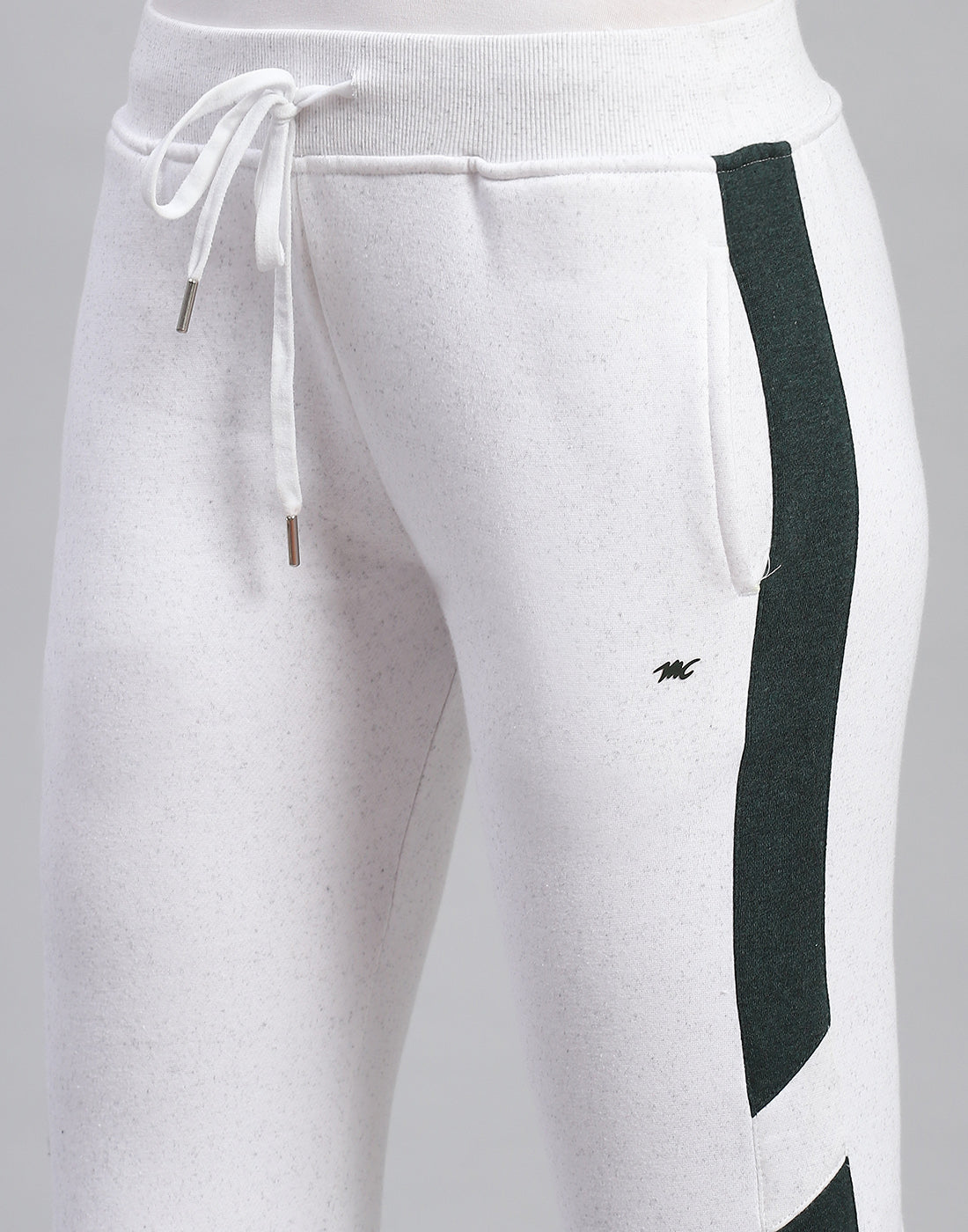 Women White Printed Hooded Full Sleeve Tracksuit