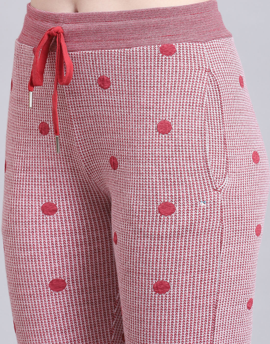Women Pink Self Design Hooded Full Sleeve Tracksuit