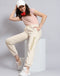 Women Beige Printed Regular Fit Winter Lower