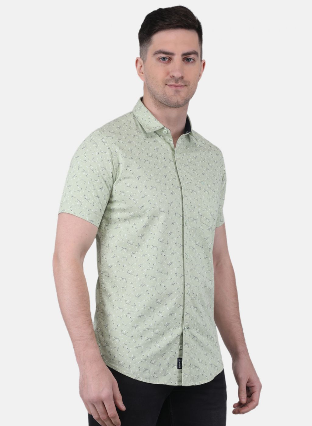 Men Green Printed Shirt