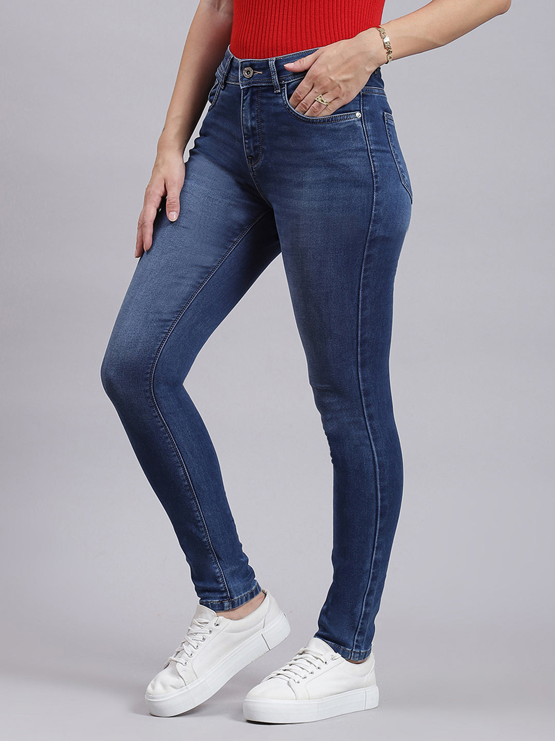 Women Blue Regular Fit Denim