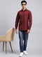Men Maroon Solid Shirt
