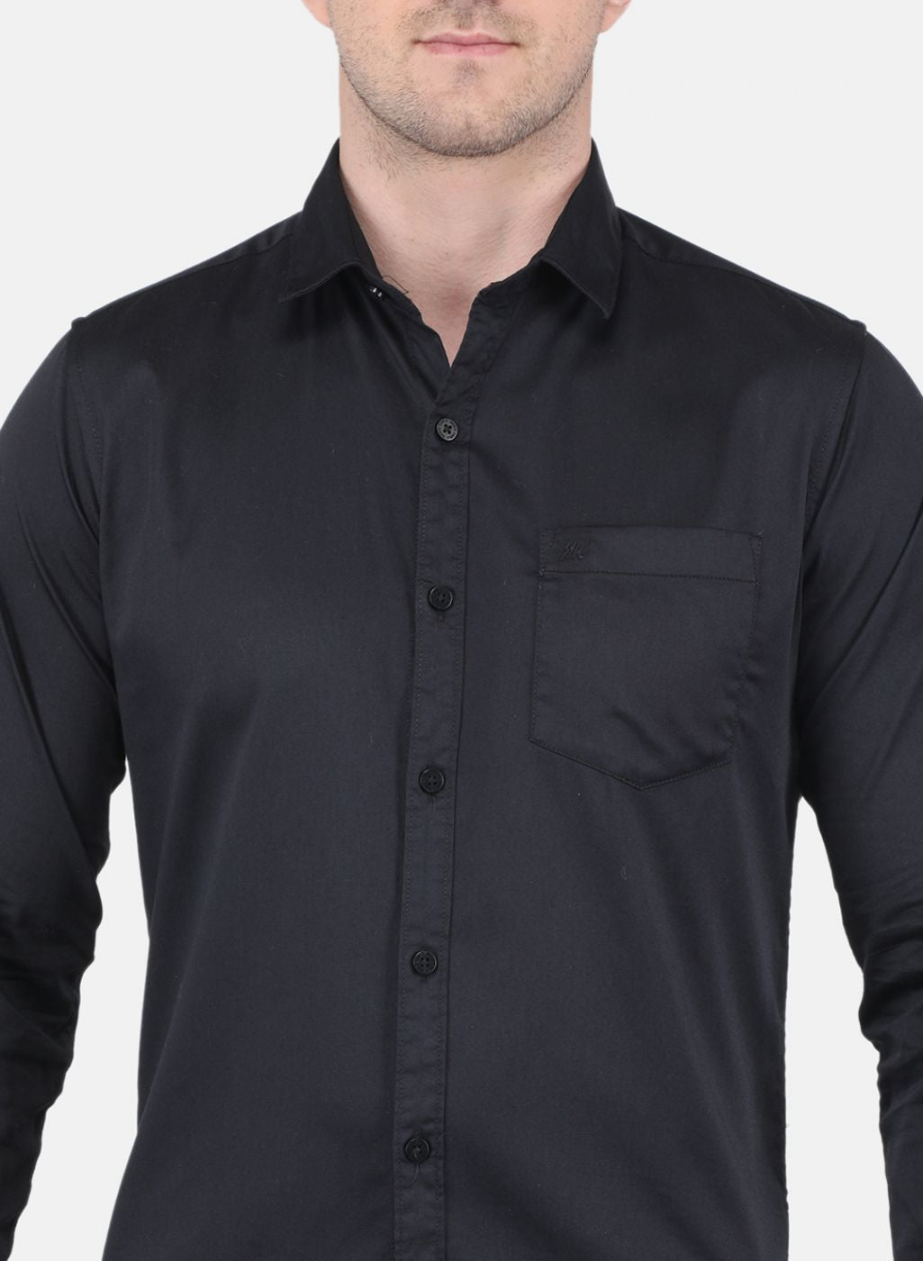 Men Black Solid Shirt