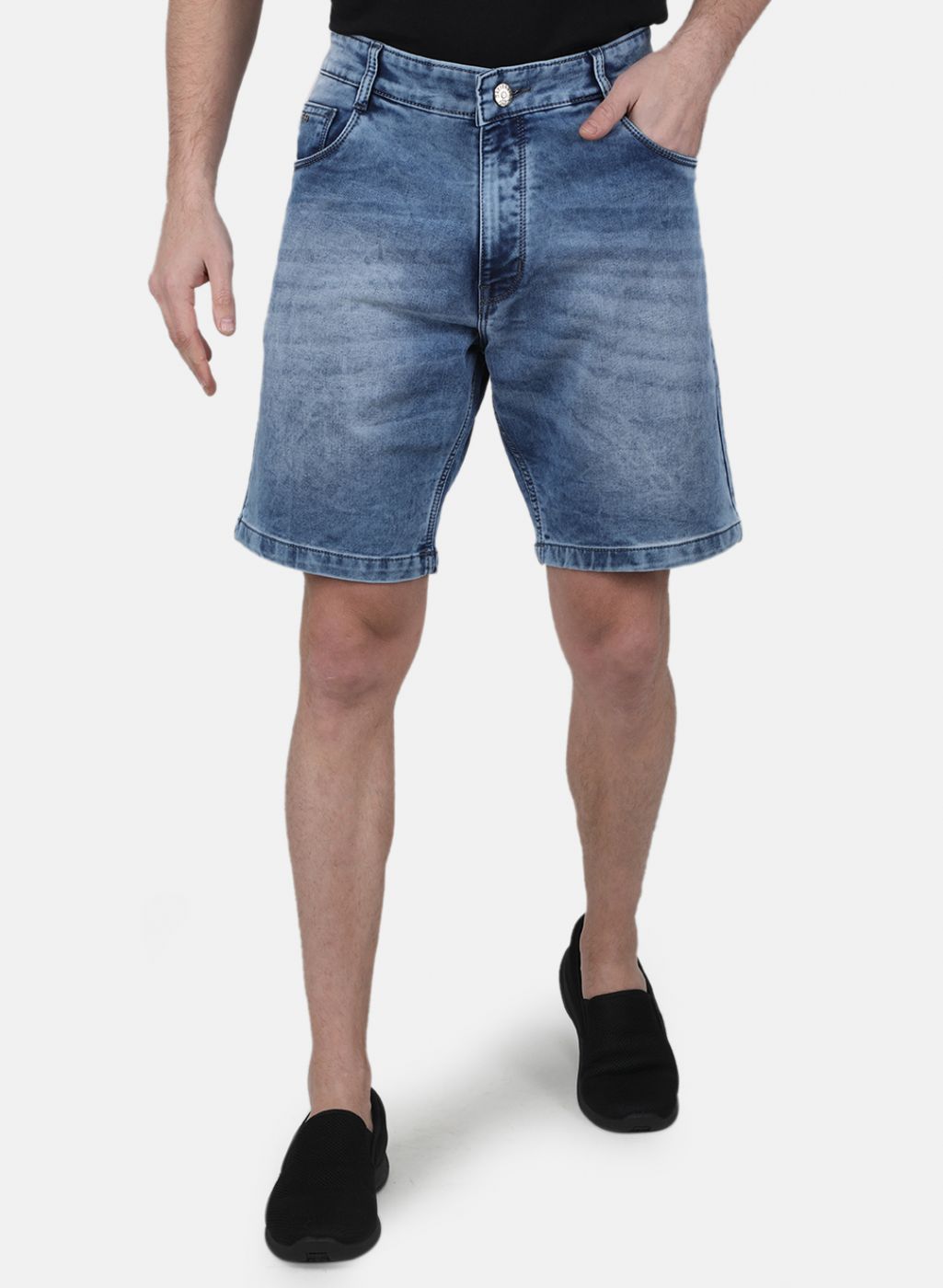 Men's Distressed Denim Shorts Half Pants Side Pocket Jeans Trousers Loose |  eBay