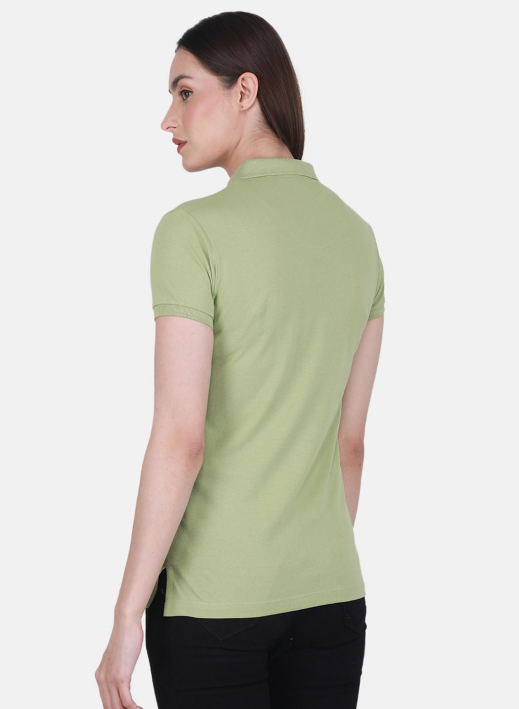 Women Green Solid T-Shirt