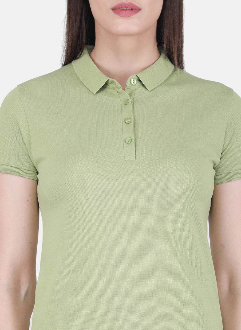 Women Green Solid T-Shirt