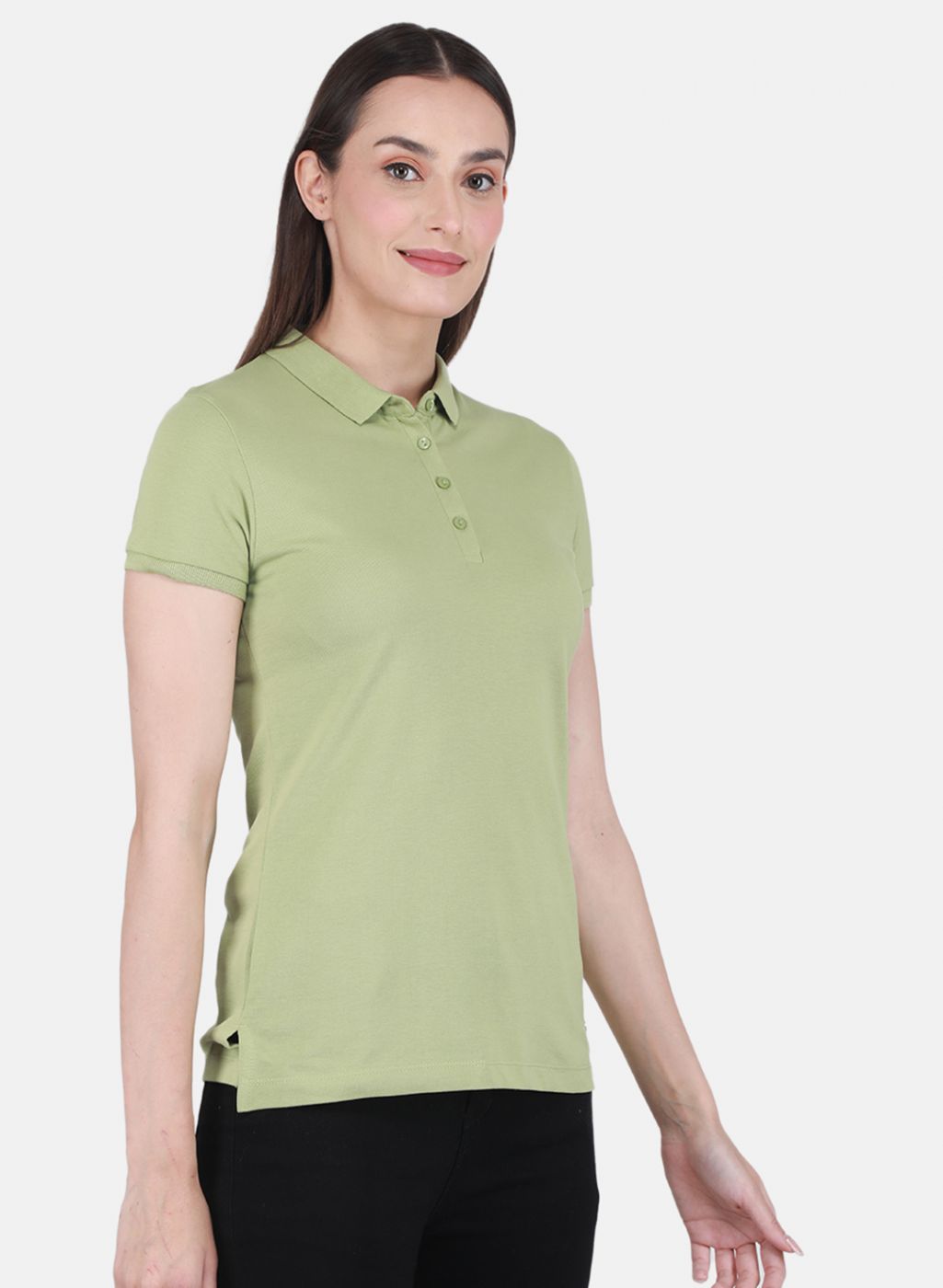 Women Green Solid T-Shirt