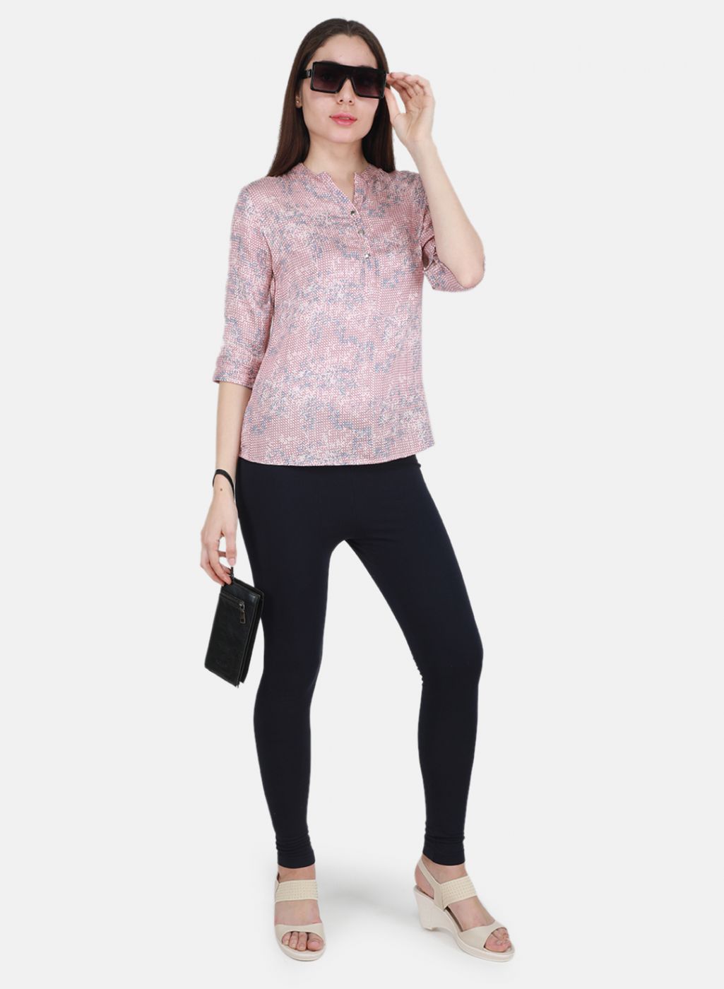 Women NAvy Blue Solid Legging