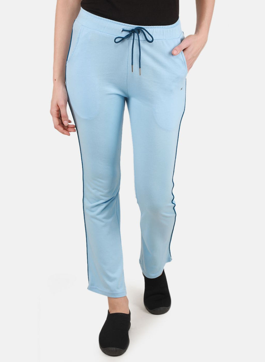 Buy W Sky Blue Cotton Regular Fit Pants for Women Online @ Tata CLiQ