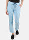 Women Sky Blue Regular Fit Lower