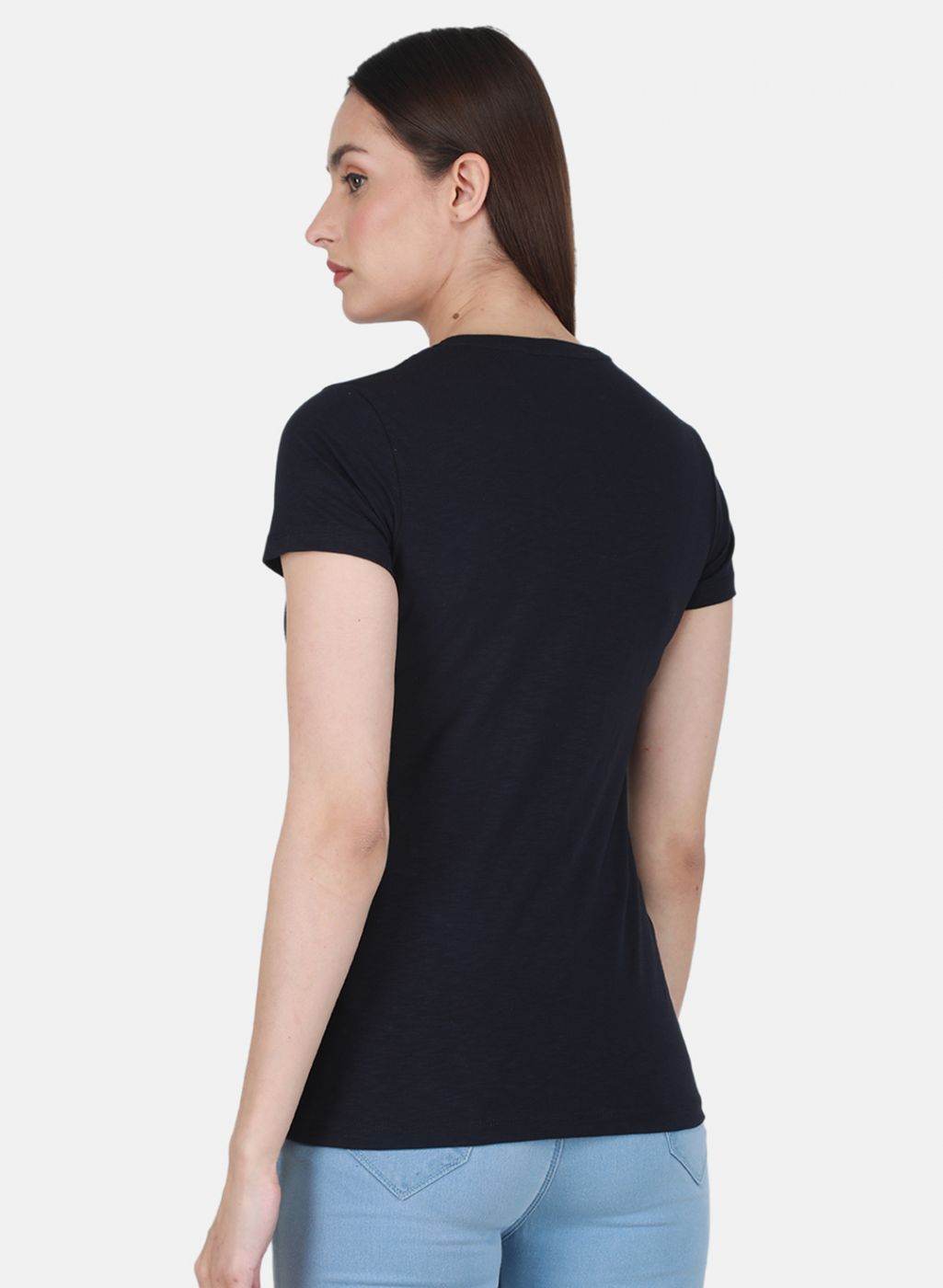 Women NAvy Blue Embroidered Top