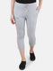 Women Grey Solid Capri