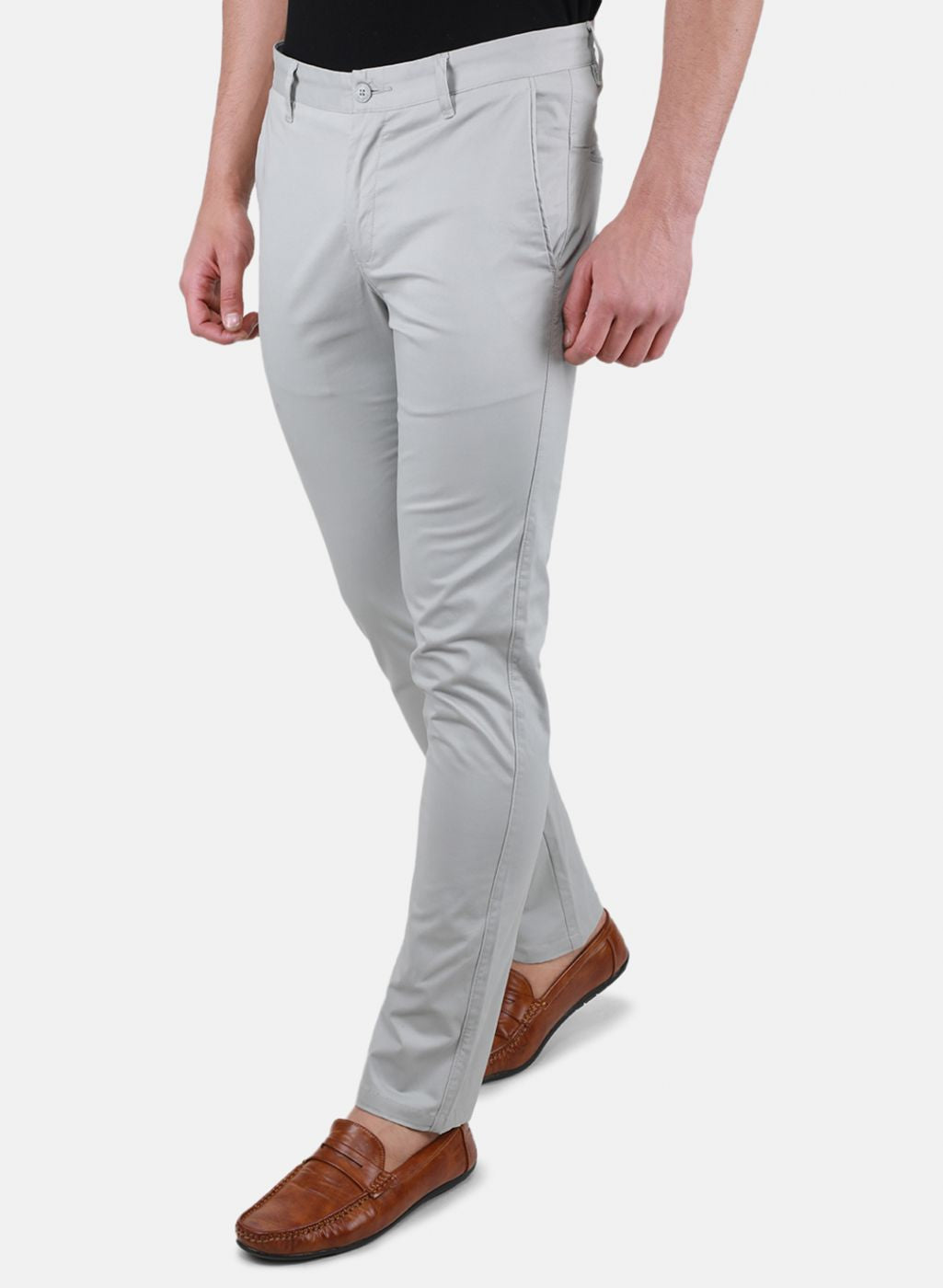 Men Grey Regular Fit Trouser