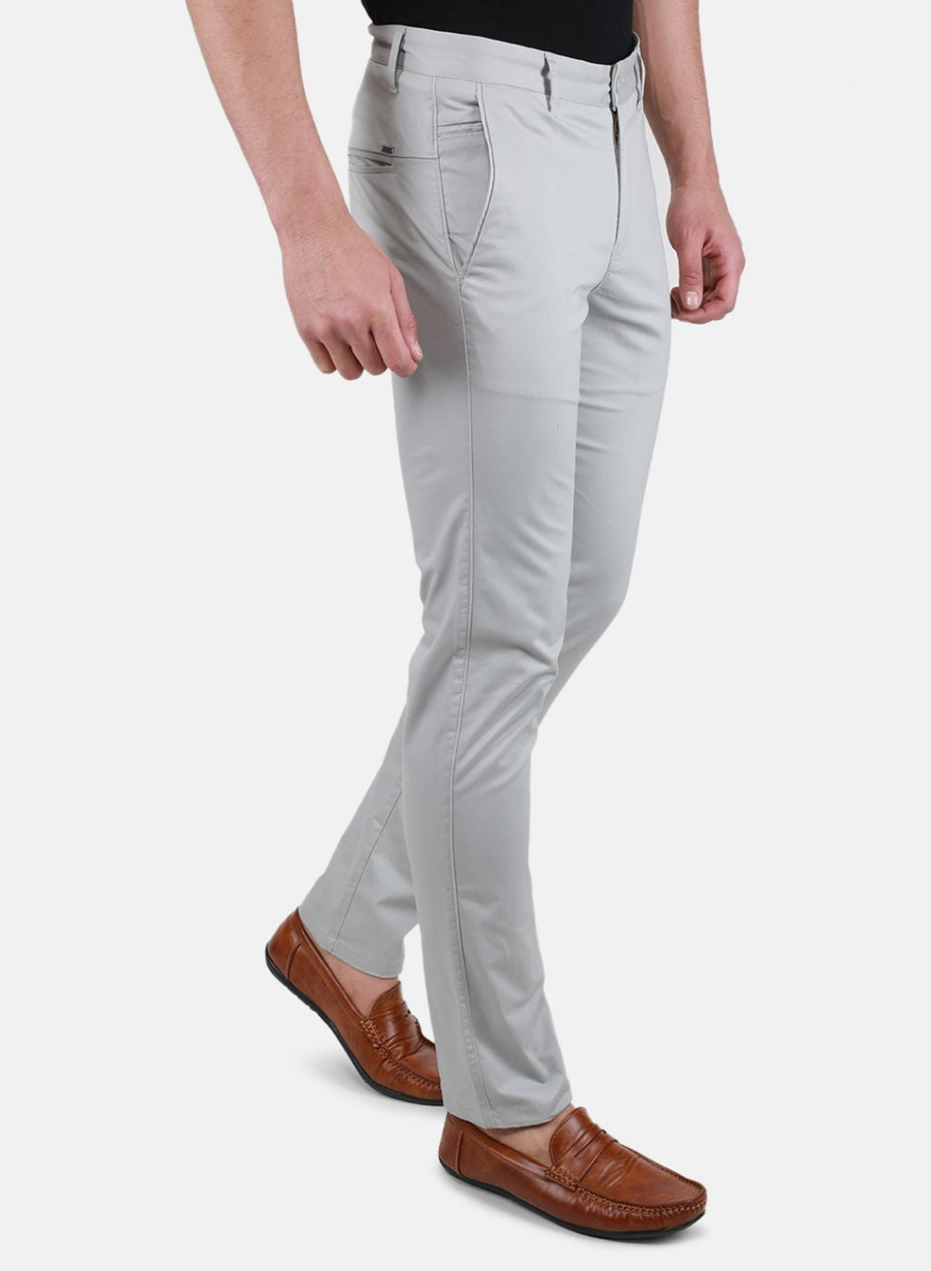 Men Grey Regular Fit Trouser