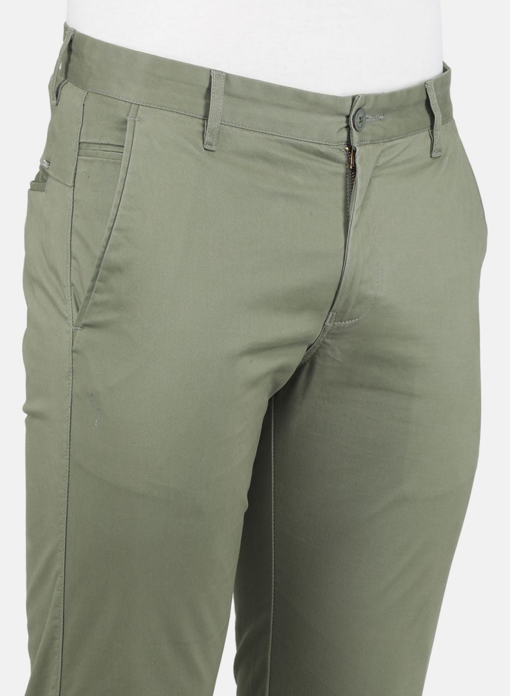 Men Green Regular Fit Trouser