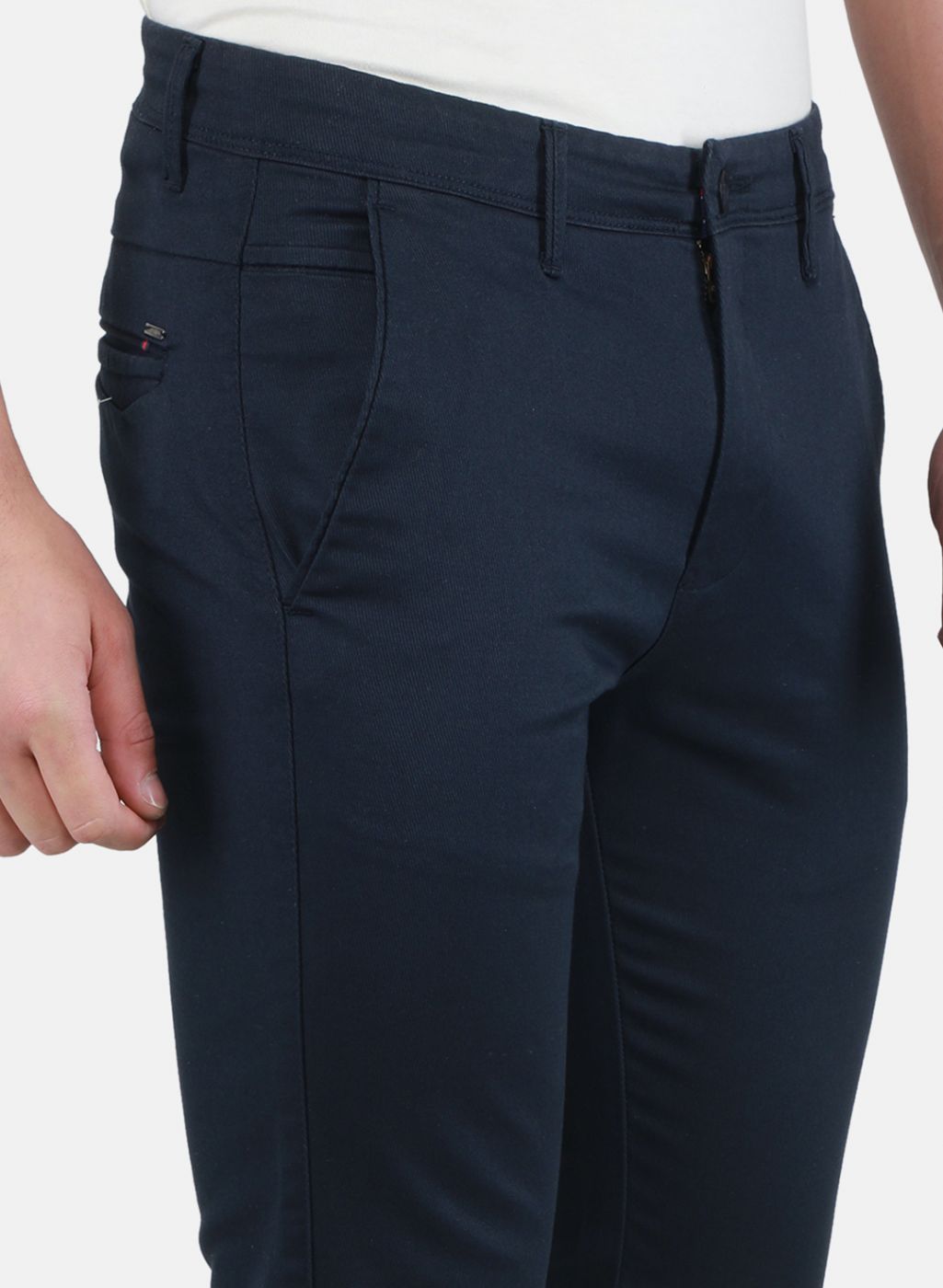 Men NAvy Blue Regular Fit Trouser