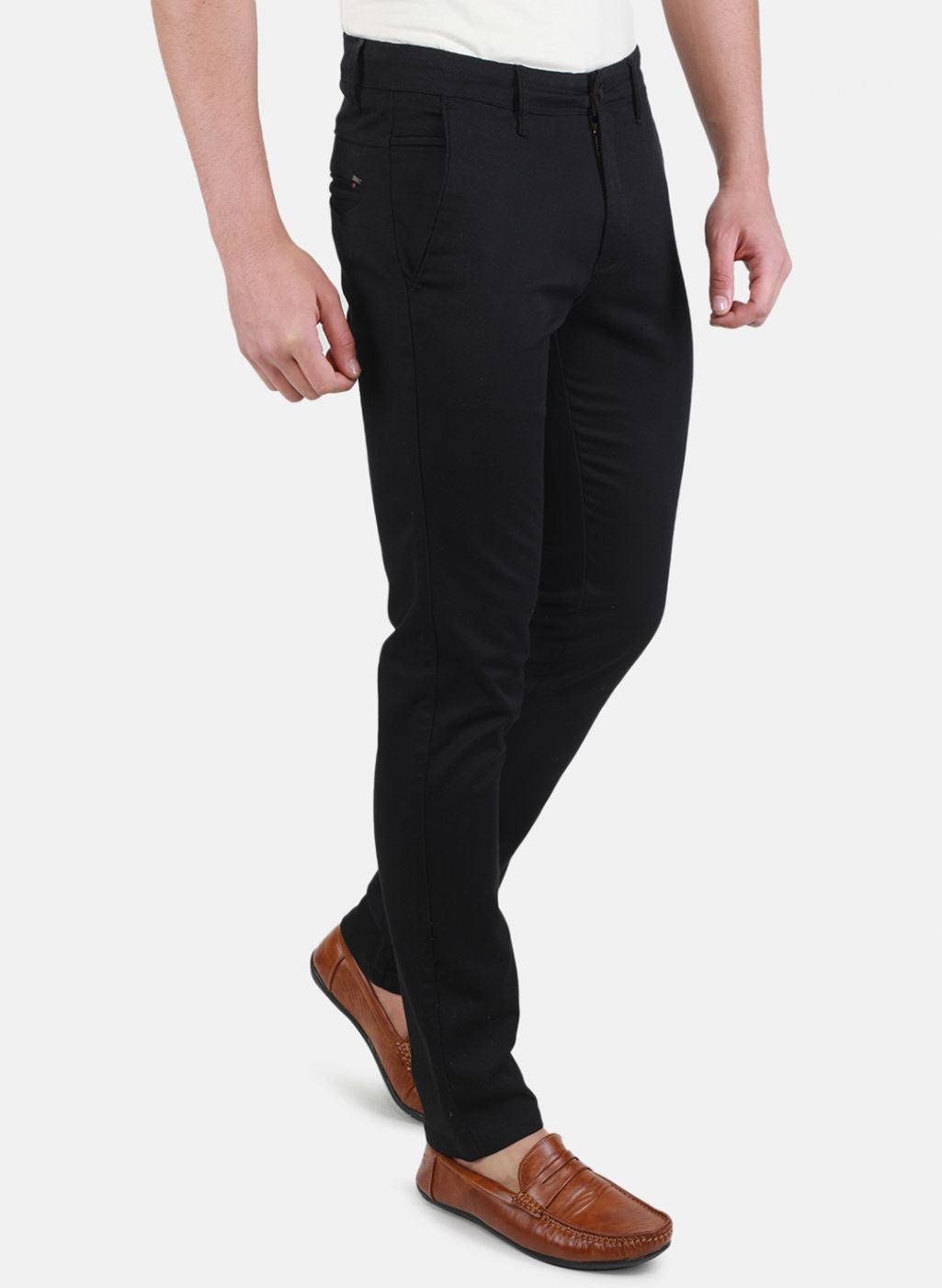 Men Black Regular Fit Trouser