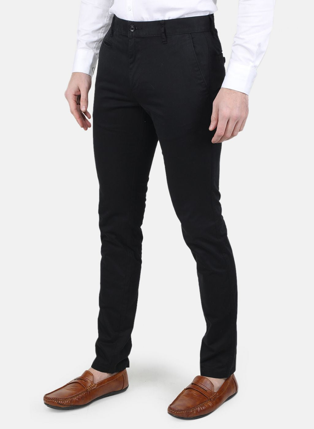 Men Black Regular Fit Trouser