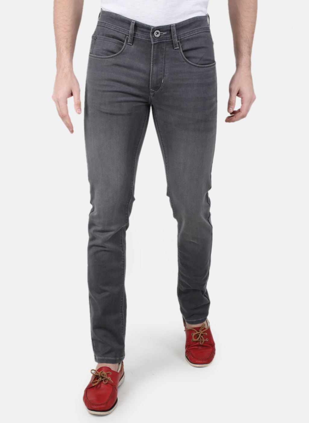 Men Grey Regular Fit Denim