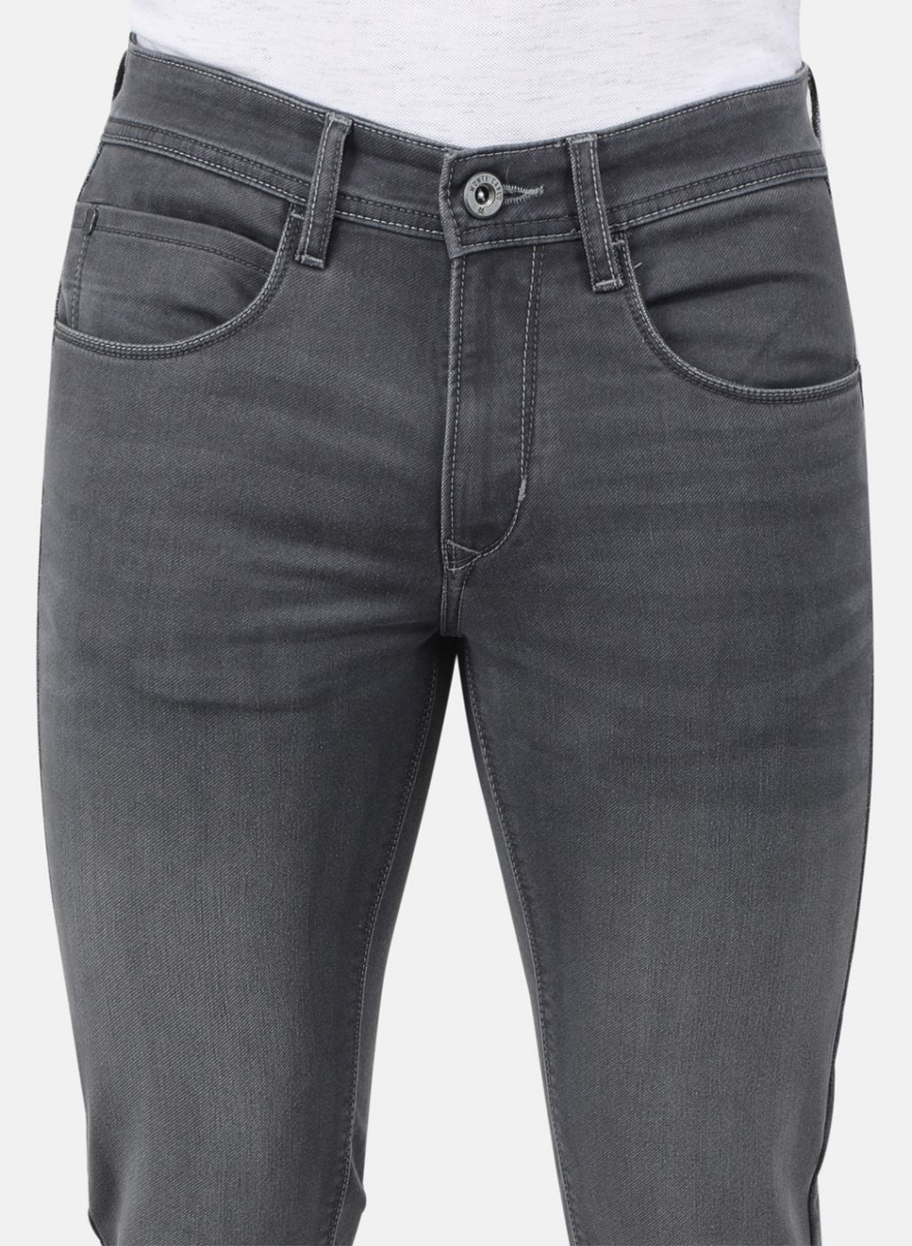 Men Grey Regular Fit Denim