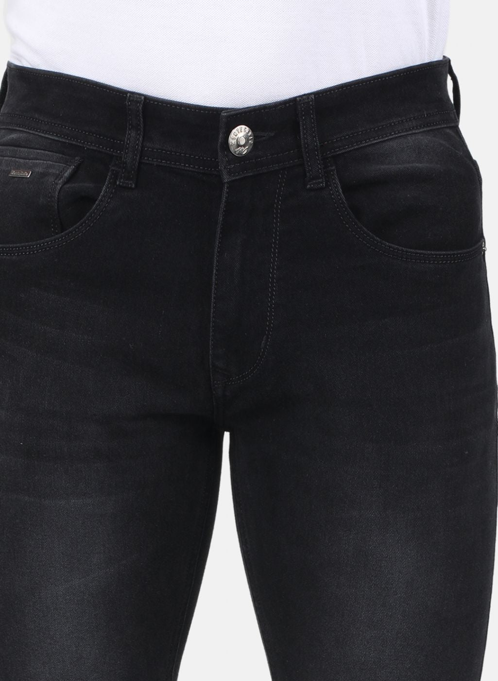 Men Black Regular Fit Denim