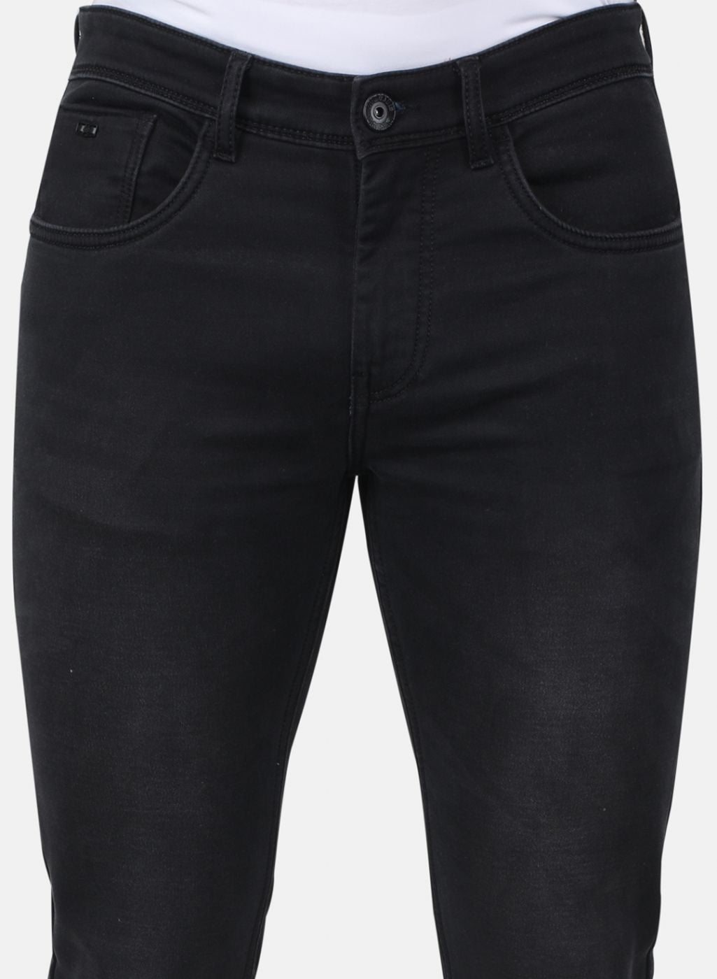 Men Black Regular Fit Denim